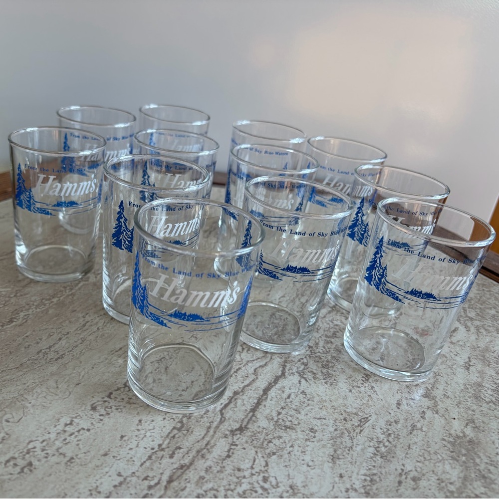 Vintage Hamm’s Shorty Glasses Set